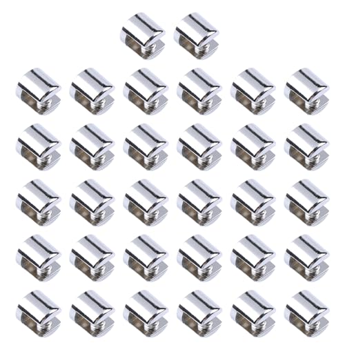 rongweiwang 32 Wandhalterungen für Glasrahmen, Halterungen aus Zinklegierung, 5–8 mm Glas und polierte Badezimmer und Wohnzimmer rongweiwang 32 Wandhalterungen für Glasrahmen, Halterungen aus Zinklegierung, 5–8 mm Glas und polierte Badezimmer und Wohnzimmer von rongweiwang