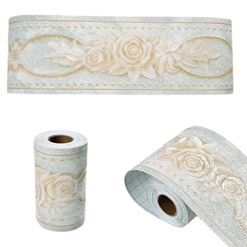rongweiwang 3D PVC Wandbordüre, selbstklebend, für Wohnzimmer, Schlafzimmer, 3D PVC Tapetenbordüre, selbstklebend, zum Abziehen und Aufkleben, Taille, Typ+3 rongweiwang 3D PVC Wandbordüre, selbstklebend, für Wohnzimmer, Schlafzimmer, 3D PVC Tapetenbordüre, selbstklebend, zum Abziehen und Aufkleben, Taille, Typ+3 von rongweiwang