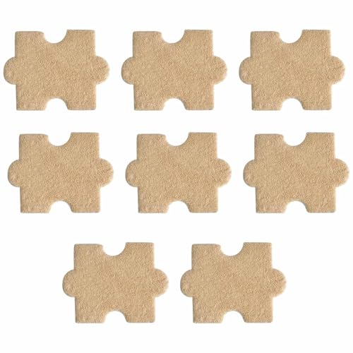 rongweiwang 8 Stück Dicker Teppich, Spleißteppich, Wohnzimmer, Nachttisch, Plüschteppich, warm und bequem, geeignet für das Schlafzimmer zu Hause (30 x 40 x 2 cm), Beige von rongweiwang