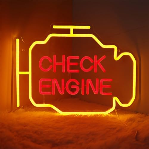 rongweiwang Acryl Check Engine Leuchtreklamen Schild Check Engine Neon Motor Leuchtreklame Personalisierte LED Neon Garage Schilder Einfache Installation, Gelb+Rot rongweiwang Acryl Check Engine Leuchtreklamen Schild Check Engine Neon Motor Leuchtreklame Personalisierte LED Neon Garage Schilder Einfache Installation, Gelb+Rot von rongweiwang