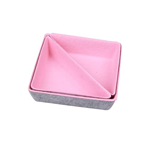 rongweiwang Aufbewahrungsbox für Zuhause, Büro, Schlüssel, Tischplatte, Stifte, Fernbedienungen, Organizer, Pink, Hellgraues Rosa von rongweiwang