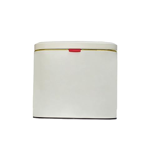 rongweiwang Edelstahl Mülleimer für die Küche, einfache Installation, geruchsfrei, an der Wand montierter Küchen Kompostbehälter mit Deckelschrank, 4L mattweiß von rongweiwang