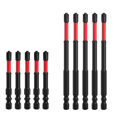 rongweiwang Elektriker Essential Impact Schraubendreher Bit Set mit magnetischer Spitze 1/4 Zoll Griff magnetischer Kreuzschlitzschraubendreher, 10 insgesamt rongweiwang Elektriker Essential Impact Schraubendreher Bit Set mit magnetischer Spitze 1/4 Zoll Griff magnetischer Kreuzschlitzschraubendreher, 10 insgesamt von rongweiwang