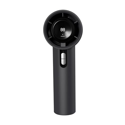 rongweiwang Handheld Fan Mit Breite Air Outlet LED Digital Display Bildschirm Für Kühle Erfrischung Niedrigen Energieverbrauch ABS Tragbare, Schwarz rongweiwang Handheld Fan Mit Breite Air Outlet LED Digital Display Bildschirm Für Kühle Erfrischung Niedrigen Energieverbrauch ABS Tragbare, Schwarz von rongweiwang