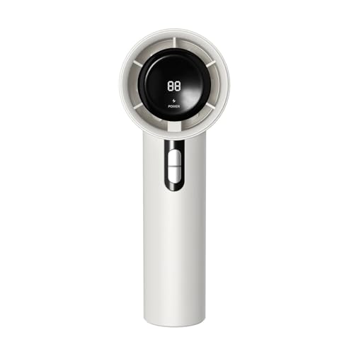 rongweiwang Handheld Fan Mit Breite Air Outlet LED Digital Display Bildschirm Für Kühle Erfrischung Niedrigen Energieverbrauch ABS Tragbare, Weiß rongweiwang Handheld Fan Mit Breite Air Outlet LED Digital Display Bildschirm Für Kühle Erfrischung Niedrigen Energieverbrauch ABS Tragbare, Weiß von rongweiwang