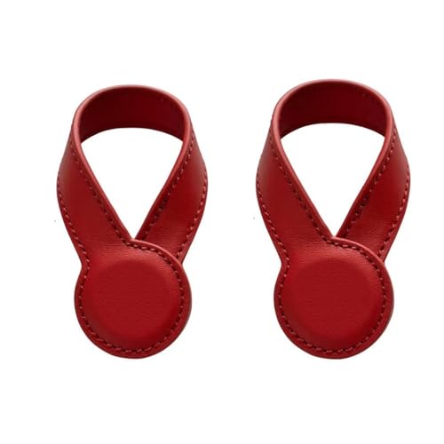 rongweiwang Magnetischer Handtuchclip PU Rundclip 2 Handtuch Rucksack Handtuchclip schwarz langlebige Einsparung für die Aufbewahrung in Küche und Bad, Rot von rongweiwang