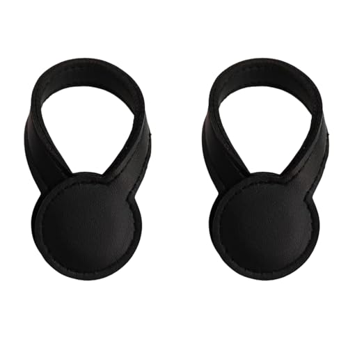 rongweiwang Magnetischer Handtuchclip PU Rundclip 2 Handtuch Rucksack Handtuchclip schwarz langlebige Einsparung für die Aufbewahrung in Küche und Bad, Schwarz von rongweiwang