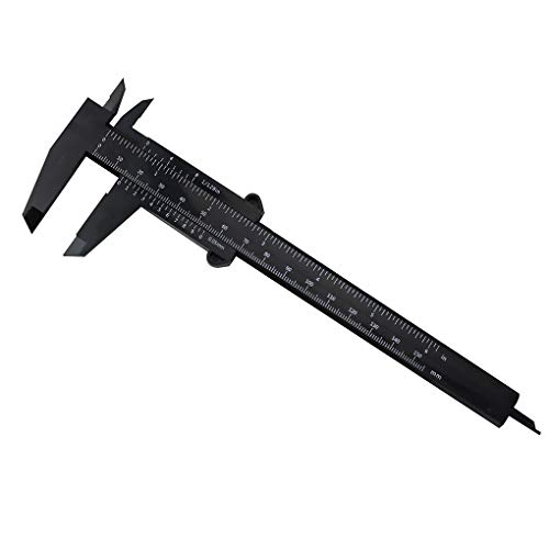 rongweiwang Messschieber 150 mm Kunststoff-Schieblehre Caliper Tragbarer Measure Kunststoff Schiebesattel Lineal für die Holzverarbeitung Metallverarbeitung, Schwarz von rongweiwang