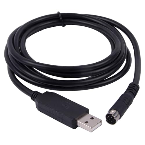 rongweiwang Mini DIN 8 Stecker, serieller Adapter, FTDI USB zu TTL Konverterkabel für schnelle Verbindung, FTDI USB zu TTL, MINI DIN 8 Pin Stecker von rongweiwang