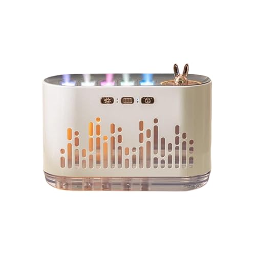 rongweiwang Mood Diffusor für ätherische Öle S, 7 Farben Zyklus und großes Wasserfassungsvermögen von 700 ml, geräuschloser Betrieb, ca. 35 Dezibel, ABS, Weiß von rongweiwang
