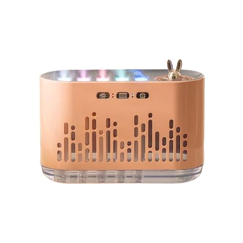rongweiwang Mood Diffusor für ätherische Öle S, 7 Farben Zyklus und großes Wasserfassungsvermögen von 700 ml, geräuschloser Betrieb, ca. 35 Dezibel, ABS, orange von rongweiwang