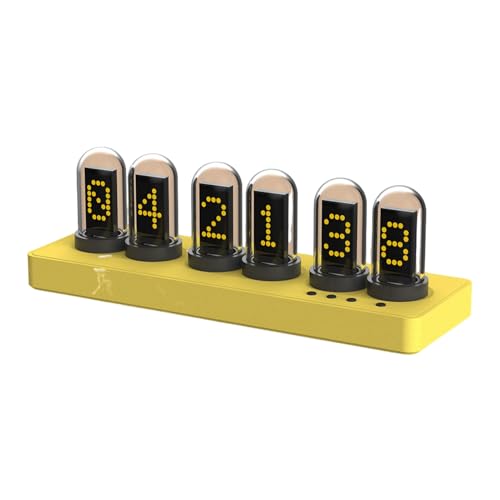 rongweiwang Nixie Tube Clock LED Mini Muti Funktion Smart Desktop Wecker USB Powered Home Dekoration für Zuhause Schlafzimmer Schreibtisch, E rongweiwang Nixie Tube Clock LED Mini Muti Funktion Smart Desktop Wecker USB Powered Home Dekoration für Zuhause Schlafzimmer Schreibtisch, E von rongweiwang