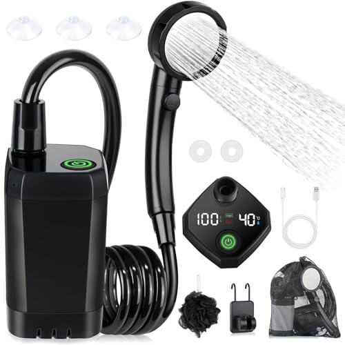 rongweiwang Rostbeständige tragbare Dusche für Outdoor Abenteuer Robuste tragbare Camping Duschpumpe aus ABS Langlebig Einfach zu installieren, Typ2 rongweiwang Rostbeständige tragbare Dusche für Outdoor Abenteuer Robuste tragbare Camping Duschpumpe aus ABS Langlebig Einfach zu installieren, Typ2 von rongweiwang