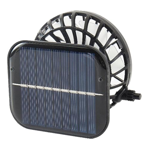 rongweiwang Solarventilator mit dualem Stromversorgungsmodus, kühl und leise, langlebiger ABS Handventilator zum Graben, geräuschlos von rongweiwang