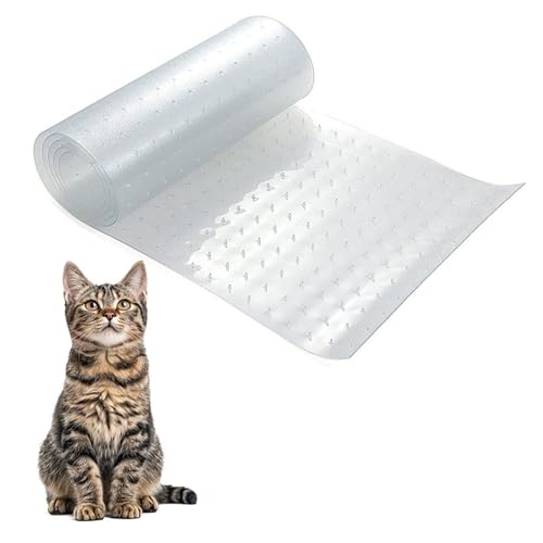 rongweiwang Transparenter Katzenteppich, Spikes Pad, ABS Teppichschutz für Katzen, mit Spikes Hundepad, Katzenkratzteppich mit Pad, 31 * 92cm rongweiwang Transparenter Katzenteppich, Spikes Pad, ABS Teppichschutz für Katzen, mit Spikes Hundepad, Katzenkratzteppich mit Pad, 31 * 92cm von rongweiwang