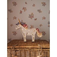 Einhorn Holzlampe - Kinderzimmer Licht, Licht Mädchenzimmer, Holz Nachtlicht Für Kinder, Nachtlichter Babys von roomGAGA