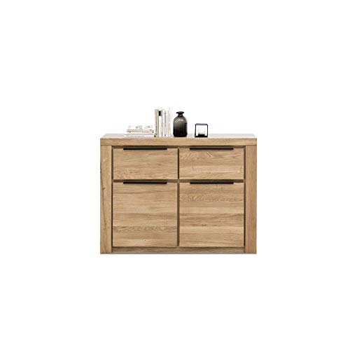 Kommode Greta Anrichte Sideboard 2 Türen / 2 SK Eiche Teilmassiv geölt NEU/OVP von roominado