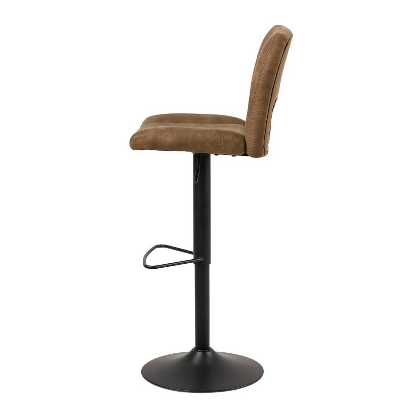 home24 Barstuhl Selina 2er-Set 42 x 115 x 52cm Microfaser Prema: Braun von home24