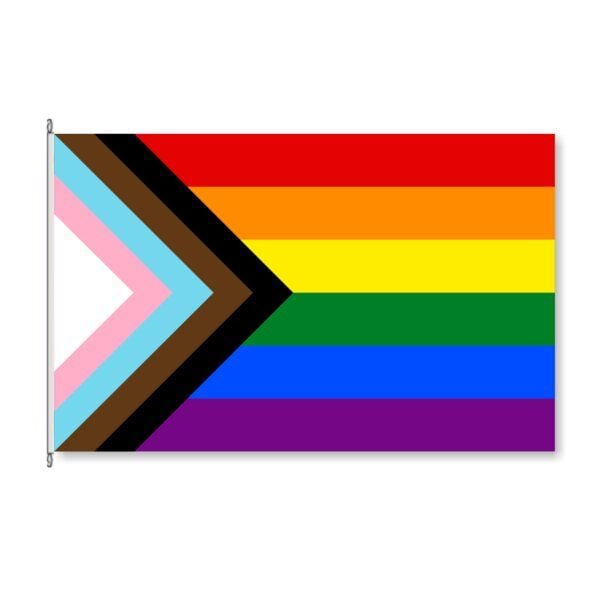 roots of compassion Fahne Progress Pride - Regenbogenfahne, Flagge, LGBTQA, queer von roots of compassion