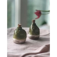 Handgefertigte Keramik Salz Und Pfefferstreuer Set von rosceramic