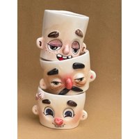 Handgefertigte Gesichtstasse Aus Keramik Einzigartige Modellierte Kaffeetasse Handgefertigte Gesichtstasse Aus Keramik Einzigartige Modellierte Kaffeetasse von rosceramic