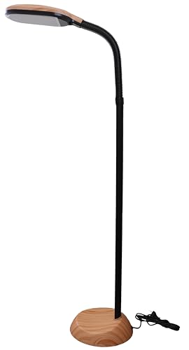 rosch LED-Stehleuchte | LED Stehlampe Tageslichtlampe, Augenschonend, Energiesparend | flexibler Lampenhals (buche) von rosch