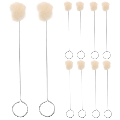 rosenice Daubers Kugel 10pcs Wolle Daubers Pinsel Metallgriff für Lederwerkzeug Zubehör von rosenice