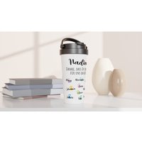 Abschiedsgeschenk Erzieherin | Danke Geschenk Lehrerin Erzieher Lehrer Edelstahl-Reisebecher Personalisiert Handabdrücke von rotekirschen