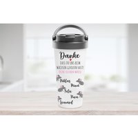 Abschiedsgeschenk Erzieherin Tagesmutter Lehrerin | Mäuse Feldmäuse Gruppe Edelstahl-Reisebecher Personalisiert von rotekirschen
