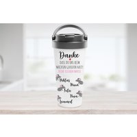 Abschiedsgeschenk Erzieherin Tagesmutter Lehrerin | Mäuse Feldmäuse Gruppe Edelstahl-Reisebecher Personalisiert von rotekirschen