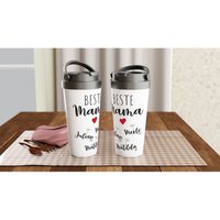 Beste Mama | Muttertag Bester Papa Edelstahl Reisebecher Thermobecher Geschenk Coffee To Go Kaffee Tee Geburtstag Vatertag von rotekirschen