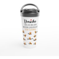 Danke Geschenk Erzieherin | Igeltatzen Igel Edelstahl-Reisebecher Abschiedsgeschenk Personalisiert Lehrerin Igel Füchse Eisbären Mäuse von rotekirschen