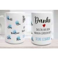 Danke Geschenk Erzieherin Lehrerin | Abschiedsgeschenk Personalisiert Eisbärentatzen Extra Hohe Kaffeetasse Tatzen Spuren Abdrücke von rotekirschen