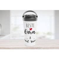 Geschenk Beste Mama Mum Oma Tante Bester Papa Dad Opa Onkel | Edelstahl Thermobecher Geburtstag Vatertag Muttertag von rotekirschen