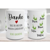 Geschenk Erzieherin Lehrerin | Abschiedsgeschenk Personalisiert Extra Hohe Kaffeetasse Teetasse Grashüpfer Erdmännchen Gruppe von rotekirschen
