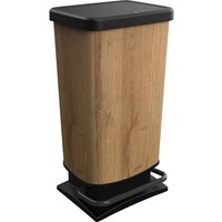 rothopro® Tretabfalleimer, PASO, 40 Liter, holzfarben von rothopro