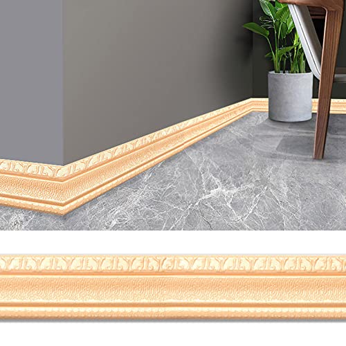 5Pcs Selbstklebende Flexible Schaumstoffleiste Trim 3D Klebrig Dekorative Peel Und Stick Wasserdicht Wand Linien Tapete Grenze FüR Haus BüRo Hotel Diy Dekoration Leicht Zu Reinigen (E 90"*3" 5PC) von routinfly