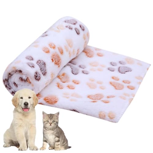 Hundedecke Sofa, Waschbar Decke für Sofa, Hundedecke Flauschig, Fleecedecke Hunde, Weiche Warme Haustier Decken, mit Hundepfote Druck, Katzendecke eine Vielzahl von Haustieren (L) von routinfly