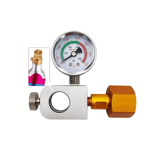 Soda Terra Machine CO2 Nachfülladapter mit Messgerät, Carbonator Soda Nachfülladapter Schnellverbinder Kompatibel mit DUO/Terra/Art/Gaia Soda Machine EU W21.8 Thread von rovrai