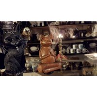 Räucherstäbchenhalter, Meditierende Katze, Katze Aus Holz, Handgeschnitzt, Seele, Spirituell, Katzenseele, Katzenherz von royalpanopticon