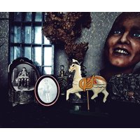 Vintage Holzpferd Spielzeug, Kleines Vintage Pferd, Pferdespielzeug, Holzpferd, Handbemalt von royalpanopticon