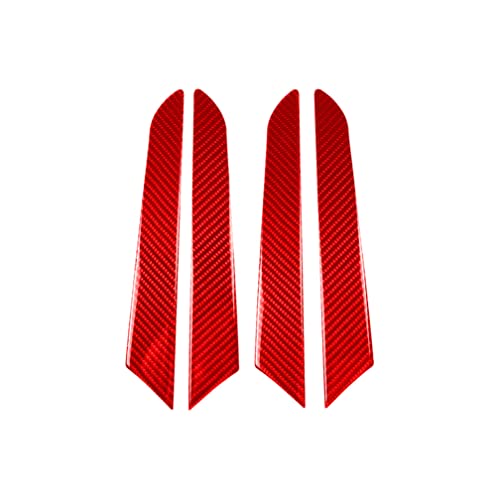 rrx Kohlefaser Innenverkleidung Rahmen Abdeckung Verkleidung Kompatibel mit Mazda CX-5 CX5 CX 5 2 Gen. KF 2017-2022 (Türverkleidung 09, Rot) von rrx