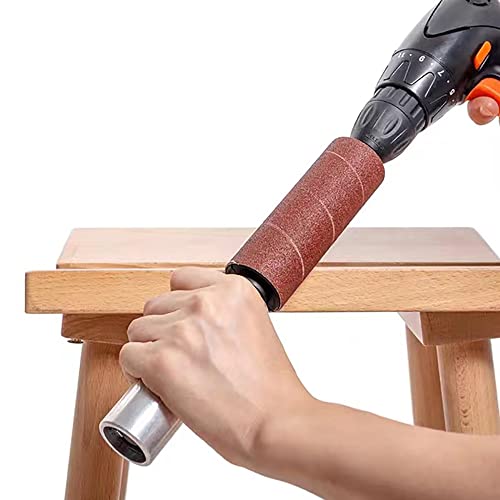 rtx Sander Handschleiftrommel aus Gummi für Bohrer 11,4 cm x 3,8 cm und 11,4 cm x 2,5 cm (Handtrommelschleifer) mit 4 Schleifhülsen, Modell DD8F von rtx