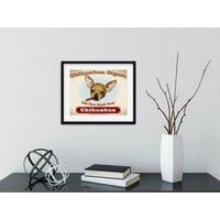 Chihuahua Geschenk, Zigarren Label - Hund Kunstdruck, Wand Kunst, Kunst Geschenk von rubenacker