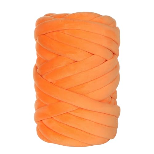 Sperrige Armstricken Kernfüllung Baumwolle, DIY Hand Chunky Strickdecke Decke Garn, Roving Garn zum Handstricken Häkeln, Weiches Wollgarn Teppiche Kissen Haustier Bett Sofa (Orange,1000g) von rudao