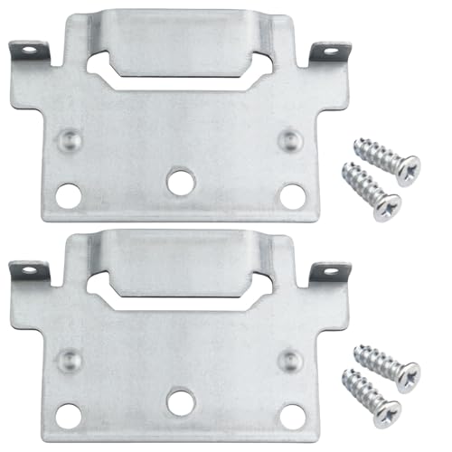 Montageplatte Bettbeschlag 116791 passend als Ersatzteil für IKEA MALM BRIMNES Bett Mittelbalken SKORVA (2 Stück + 4 Schrauben) von rudis-spareparts