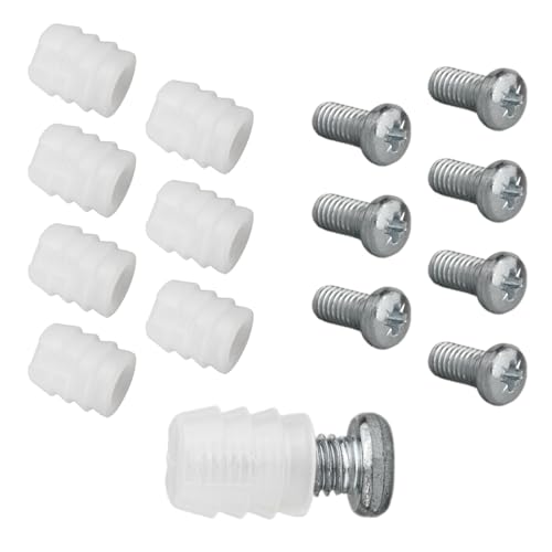 Schraube 105163 & Muffe 102267 passend als Ersatzteil für IKEA MALM BRIMNES TYSSEDAL Bett Dübel (8 Stück) von rudis-spareparts