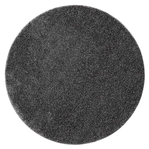 Badteppich Synergy Kreis, Glamour, rutschfest, weich, Badezimmerteppich Fussbodenheizung geeignet, Badteppich waschbar grau Kreis 67 cm von rugsx