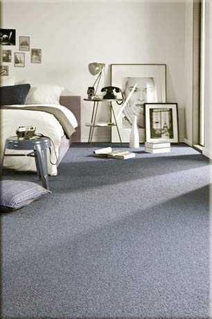 Einfarbiger Teppich Eton für Zimmer, Wohnzimmer, Schlafzimmer, Teppichboden Auslegware, Silber grau, Verschiedene Größen, 100x250 cm von rugsx