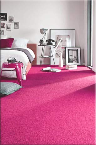 Einfarbiger Teppich Eton für Zimmer, Wohnzimmer, Schlafzimmer, Teppichboden Auslegware, rosa, Verschiedene Größen, 150x350 cm von rugsx